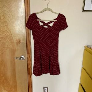 Red minidress, urban outfitters